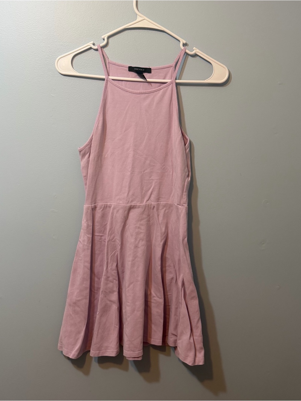 Forever 21 Light Pink Halter-Style Swing Dress